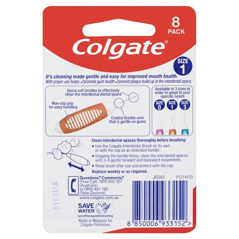 Colgate Interdental Brushes Size 1 8 Pack 8850006933152