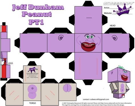 A Cubeecraft Of Jeff Dunhams Famous Purple Puppet Named Peanut Skgaleana