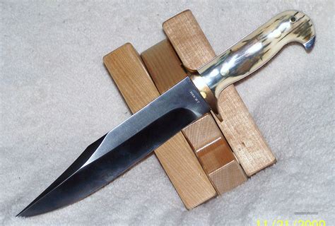 Handmade Mammoth Tusk Ivory Bowie Knife For Sale