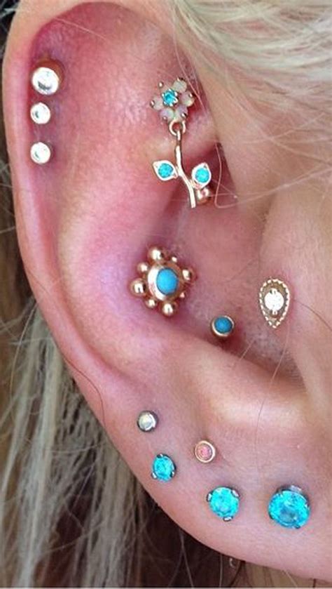Avana Pair Of Turquoise Gold Or Silver Ear Piercing Jewelry G Earring
