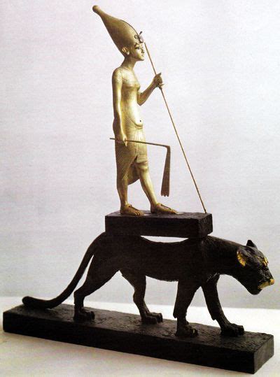 Tutenkhamun Astride A Panther From Ancient Egypt