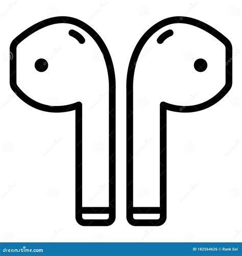 Earbuds Earphones Line Style Vector Icon Which Can Easily Modify Or