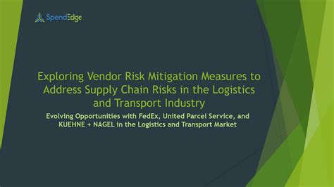 Exploring Vendor Risk Mitigation Measures To Address Supply Chain Risks