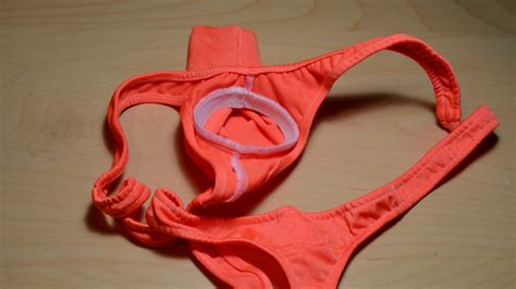Underwear For Men Orange Open Bulge Thong Youtube