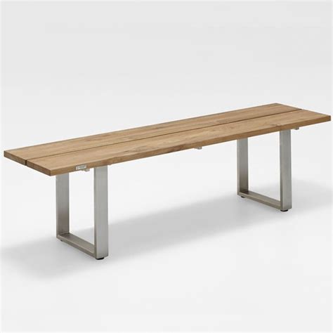 40 x 46 x 200 cm. Niehoff Nemo Bank ohne Lehne 200cm, Teak-gebürstet | Bänke ...