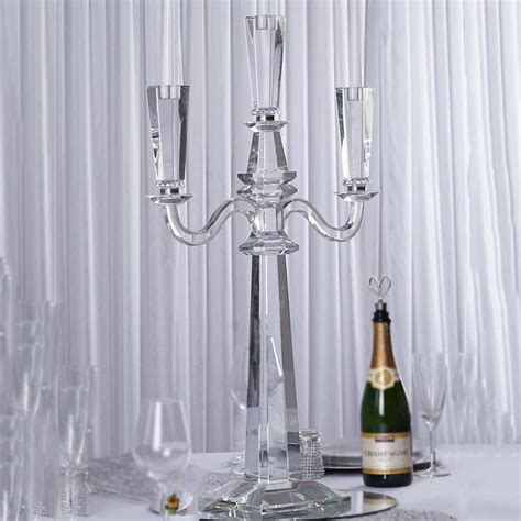 36 Tall 4 Arm Premium Crystal Glass Candle Holder Efavormart Bocaux