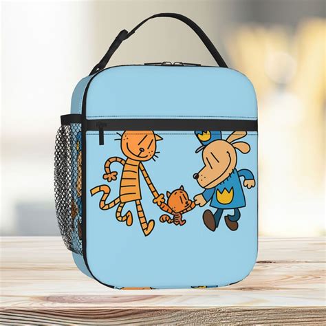 Lunch Bag Dog Man Lil Petey And Big Petey Fan Art Tote Insulated