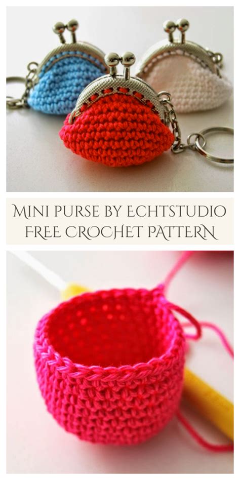 Mini Bag Keychain Free Crochet Patterns Diy Magazine Crochet