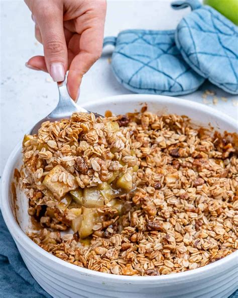 Easy Oatmeal Apple Crumble Recipe Apple Recipes Easy Healthy