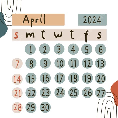 Kalender April 2024 Kalender April 2024 Kalender 2024 Png Transparan