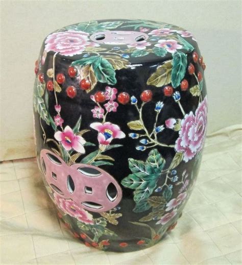 Vtg. Chinese Porcelain Jardiniere Plant Stand | Garden stool, Plant