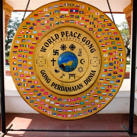 Replica Of The World Peace Gong Editorial Image Image Of Religion