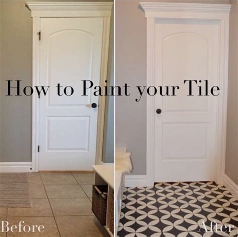 How To Paint Your Ceramic Floor Tile The Lettered Cottage