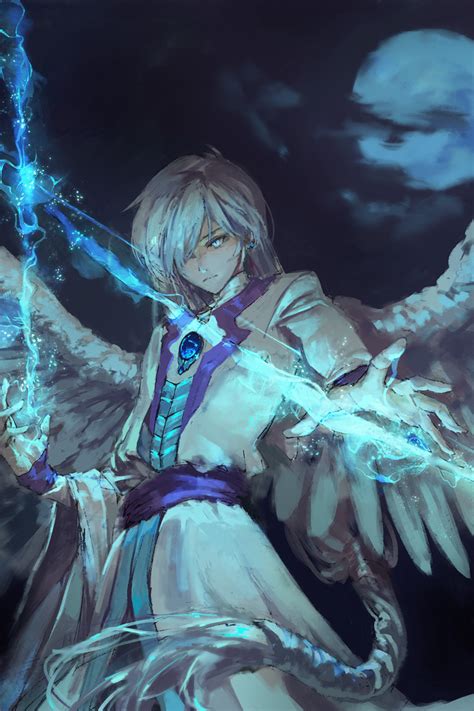 640x960 Anime Angel Boy With Magical Arrow Iphone 4