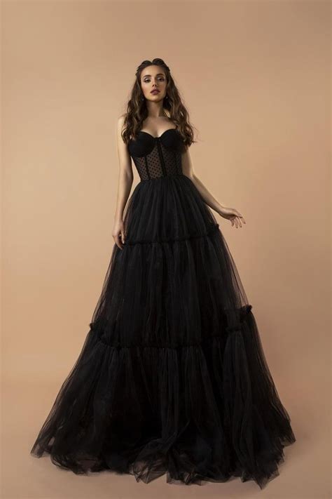 black wedding dress tulle dress black evening dress party etsy black tulle dress pretty