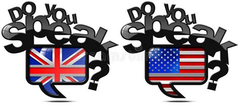 Do You Speak English And American Stock Illustration