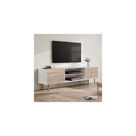 Buy Wampat Mid Century Modern Tv Stand For Tvs Up To 75 Inches Wood Tv