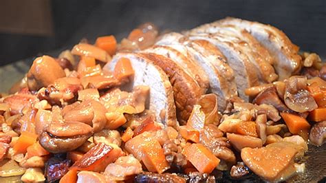 Rôti de porc aux châtaignes