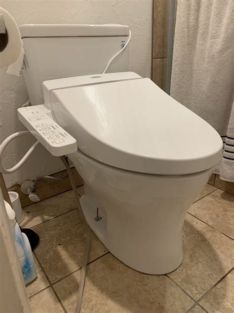 Toto washlet bidet elongated toilet seat w/remote t1sw2024#01 fast ship. Toto Washlet/bidet defeats the toilet paper/paper towel ...