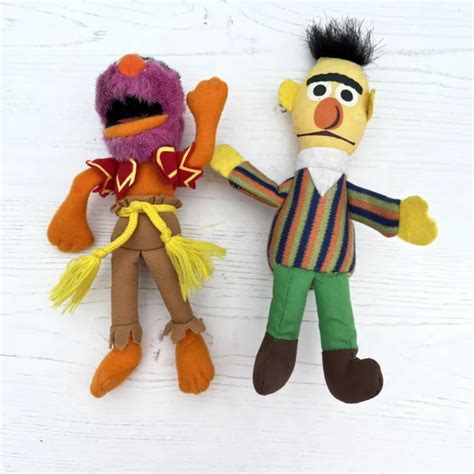 Vintage Sesame Street Jim Henson Bert And The Muppets Animal Plush Soft