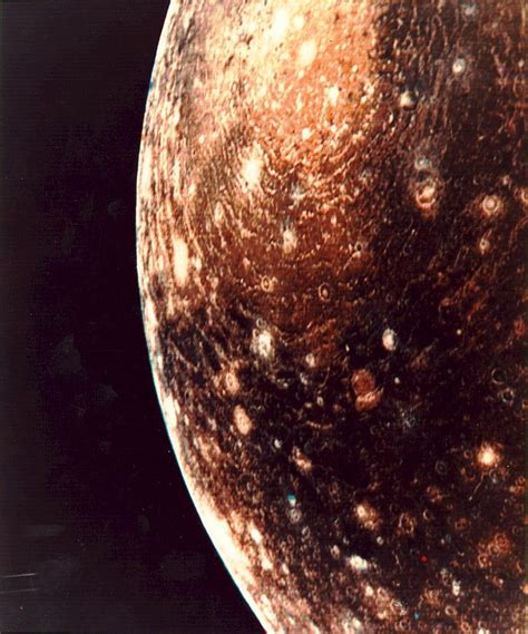 Close Up Of Jupiters Satellite Callisto Moons Of Jupiter Callisto