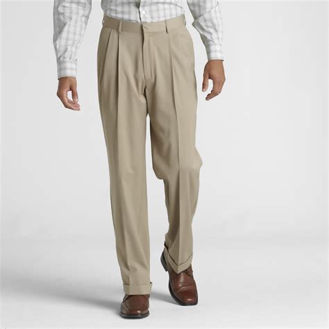 Covington Mens Big And Tall Pleated Front Dress Pants