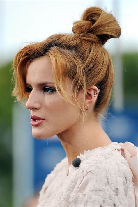 Celebrity Hairstyle Do Or Dont Bella Thornes Topknot Glamour