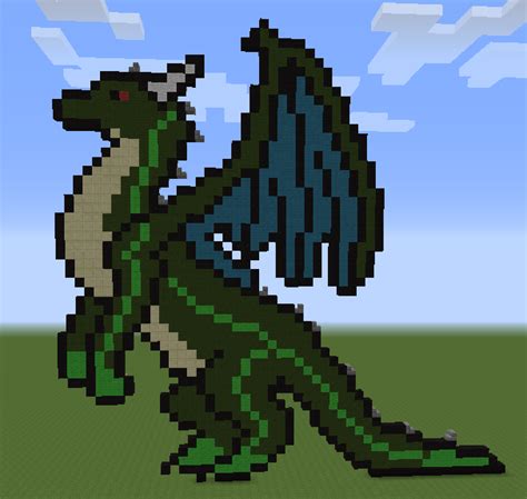 The ender dragon spawns immediately when a player first arrives in the end. Minecraft Pixel Dragon by pokephantom99 on DeviantArt