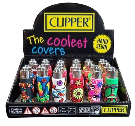 Clipper Lighter Pop Mini Hippie 2 Refillable Cigarette Tobacco 4 Pack