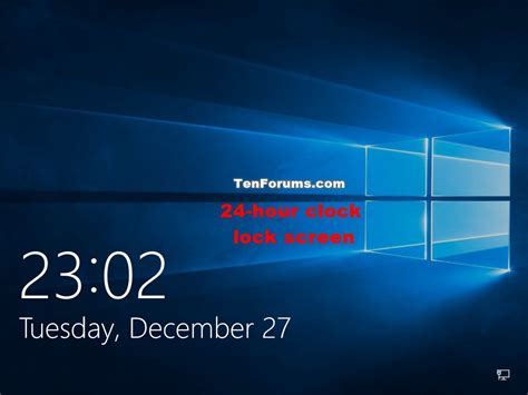Change Lock Screen Clock To 12 Hour Or 24 Hour Format In Windows 10