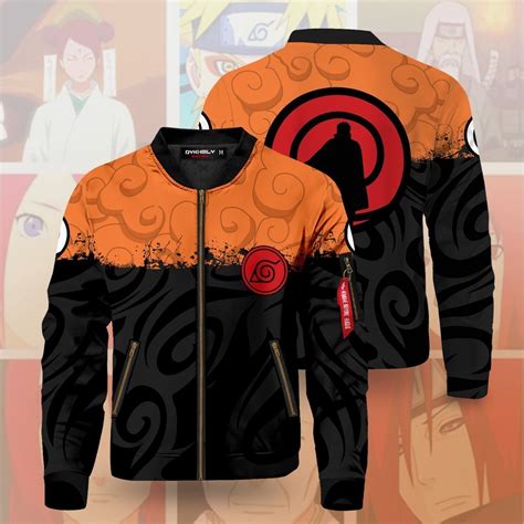 Naruto Jackets Anime Uzumaki Clan Bomber Jacket Anime Jacket