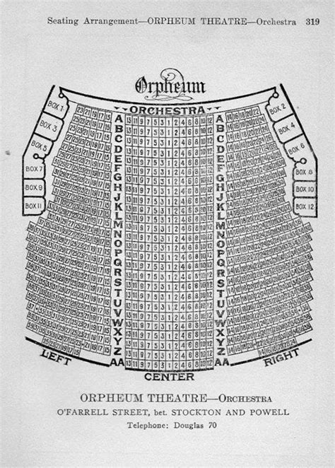 Orpheum Seating Chart Los Angeles