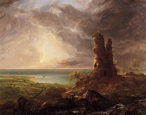 Filecole Thomas Romantic Landscape With Ruined Tower 1832 36