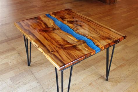 Modern Brown Epoxy River Coffee Table For Restaurant Id