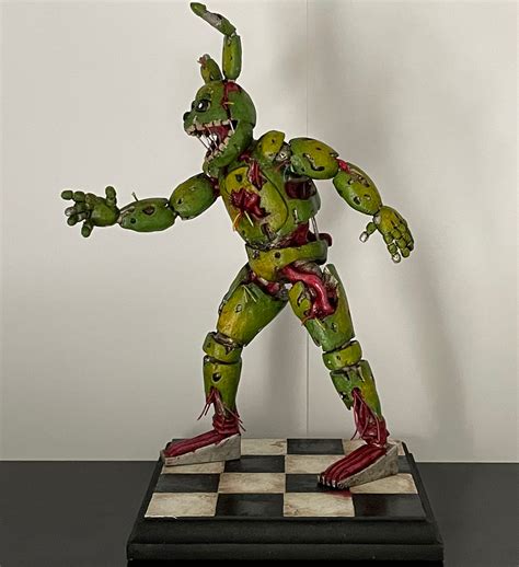 Five Nights At Freddys Springtrap Figure And Base Etsy Uk