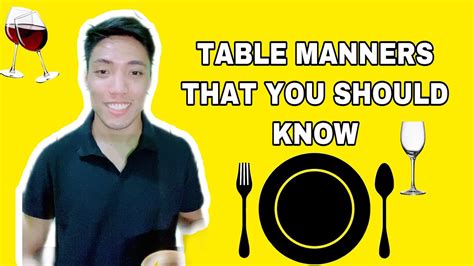 Table Manners 101 Dos And Donts In Fine Dining Youtube