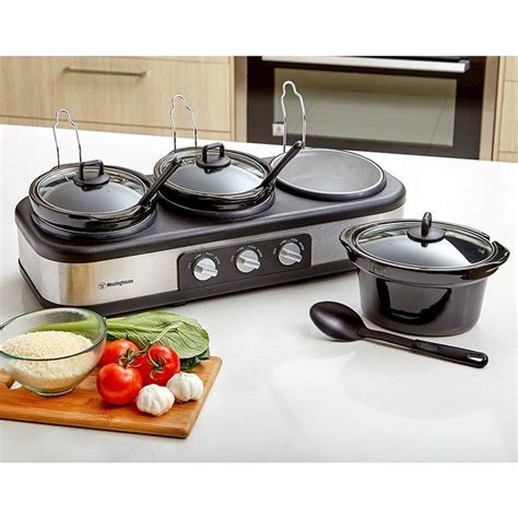 You can buy kitchen appliances made by westinghouse like blenders, breakfast sets that includes products like coffee maker, toaster and cordless kettle.all these products come with enhanced features that use less power and are very light weight. Westinghouse 3 Pot Slow Cooker 2.5L | Buy Kitchen ...