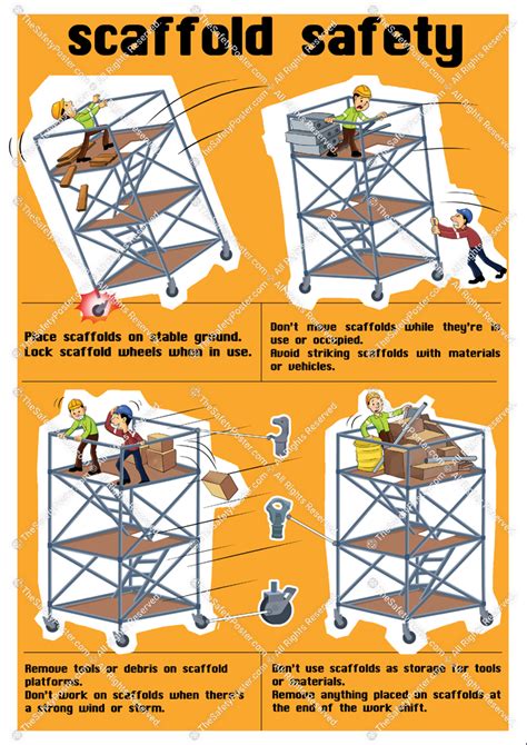 Working Safe On A Scaffold Construction Safety Poster The Best Porn Website