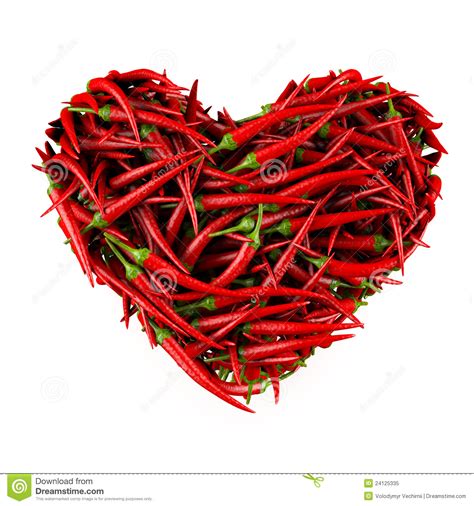 Heart Made Of Chili Pepper Stock Illustration Illustration Of Organic Cooking 24125335