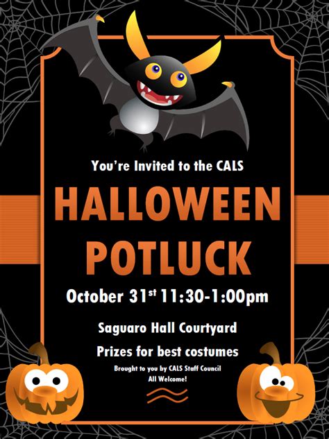 Halloween Potluck Invitation
