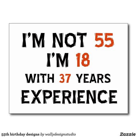 55th Birthday Designs Postcard 55th Birthday Party Ideas 75th Birthday