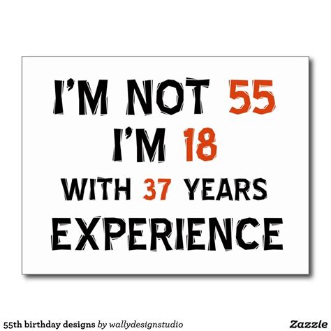 55th birthday designs postcard 55th Birthday Party Ideas, 75th Birthday