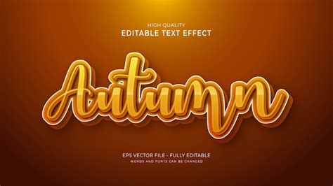 Premium Vector Autumn Text Style Effect Editable Font Effect