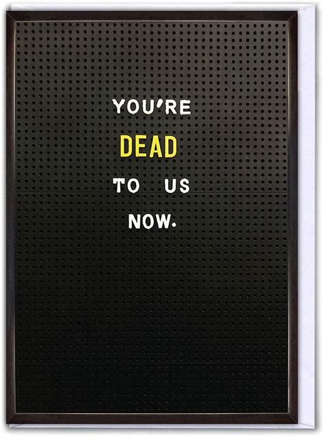 Funny Humorous You Re Dead To Us Now Large Leaving Card 19 X 27 5cm Office Products
