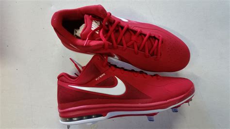 New Nike Air Max Mvp Elite 34 Redwhite Size 13 Baseball Cleats 524957