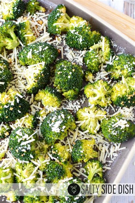 Oven Roasted Broccoli With Garlic And Parmesan Video Salty Side Dish