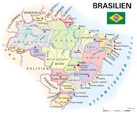 Die freie und zeitlich unbeschränkte. Karten von Brasilien und Rio de Janeiro Strassenkarte und ...