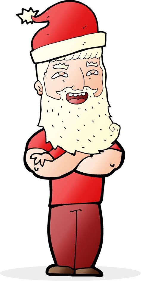 Cartoon Hipster Santa Claus 11180804 Vector Art At Vecteezy