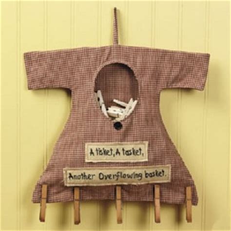 Which is the best brand of clothespins to buy? Primitive Country Laundry Room Clothespin Bag & Wooden ...
