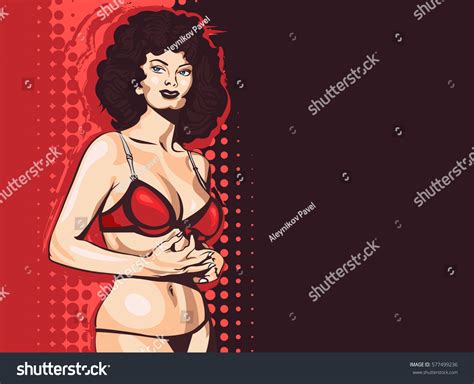 Beautiful Woman Bikini Vector Image Vector De Stock Libre De Regalías 577499236 Shutterstock